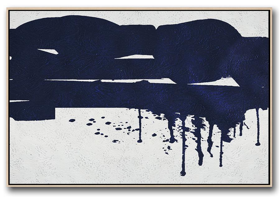 Horizontal Navy Minimalist Art #NV66C - Click Image to Close